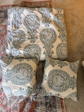 Pottery Barn Queen Duvet Cover Set Insert Matching Euro Shams