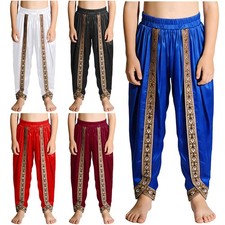 Boys Trousers Baggy Pants Ball Dhoti Cosplay Fancy Dress Harem Wear Halloween