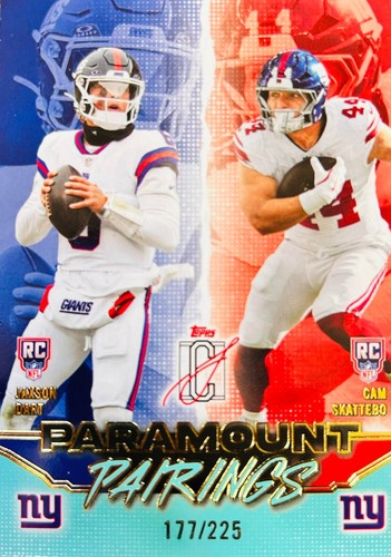 2025 Topps Signature Class - Jaxson Dart/Cam Skattebo /225 SSP RC GRAIL