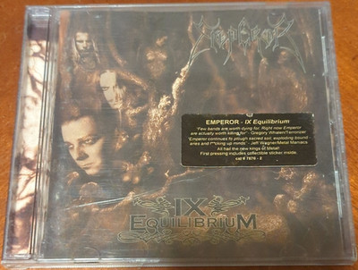 Emperor: IX Equilibrium CD 1999 Century Media 7870-2 
