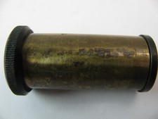 ANTIQUE BRASS OCULAR EYEPIECE LENS  UK MICROSCOPE PART 303
