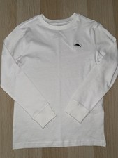 Tommy Bahama Tee T-Shirt Crew Neck White Long Sleeve Top Youth Boys  6 NWOT