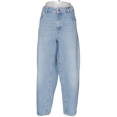 Lindex, Jeans, Größe: 44, Barrel, Blau, Baumwolle, Einfarbig, Denim, Damen #TIq