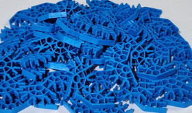 100 K'NEX Rare Blue Connectors 4-Position (Green Size) Standard Replacement KNEX
