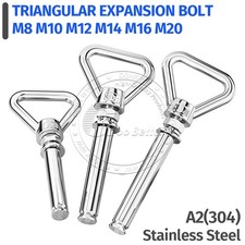 M8 - M20 Heavy Duty Closed Hook Eye Bolt Shield Anchor Expansion Wall Rawl Bolts
