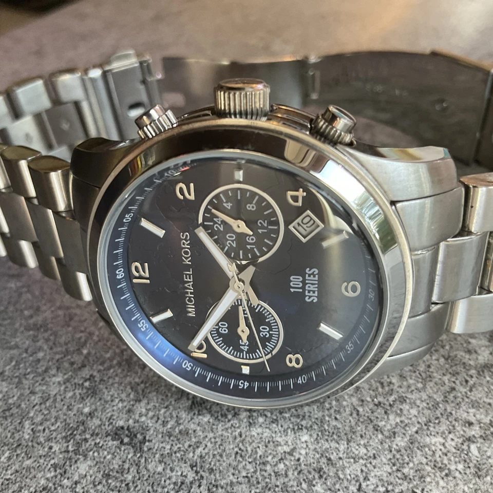 Michael Kors Runway Hunger Stop Chronograph Watch 38mm MK5814 Map Themed Dial 17 - Image 3 of 4