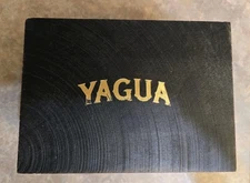 JC Newman Fuente Yagua Toro Black Wood Cigar Box Empty - 7.5" x 5.5" x 4.5"