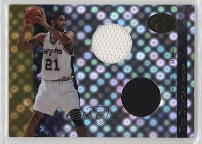 2006 Bowman Elevation Power Brokers Dual Relics Gold 17/25 Tim Duncan HOF 10lp