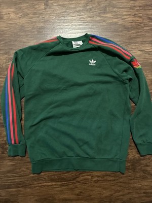 Adidas Originals Men's Large Adicolor 3D Trefoil 3-Stripes Crewneck Sweatshirt