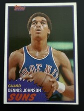 Topps 1981-82 Dennis Johnson #34 Phoenix Suns NBA Basketball Card 