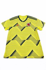 adidas Colombia National Team Climalite Soccer Jersey Yellow Blue XL Official