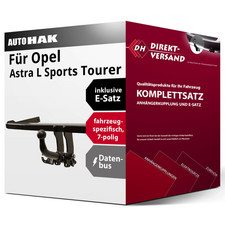 Für Astra L Sports Tourer Typ OV5 Anhängerkupplung abnehmbar + E-Satz 7pol Set