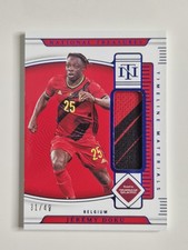 Carte Jérémy Doku 2022 Panini National Treasures Patch /49 Belgium - Road to WC