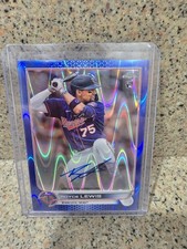 ROYCE LEWIS 2022 TOPPS CHROME BLUE WAVE ROOKIE AUTOGRAPH /150 MINNESOTA TWINS