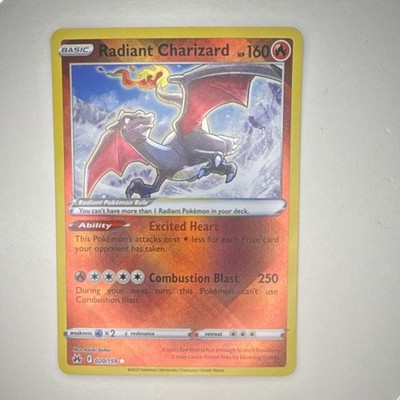 Pokemon Radiant Charizard 020/159 SWSH: Crown Zenith Holo Radiant Rare 160 HP