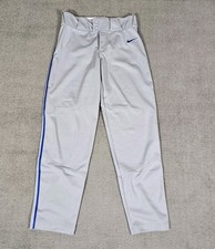 Nike Vapor Baseball Pant Gray Royal Blue Piping Boys XL Long Softball BQ6443-054