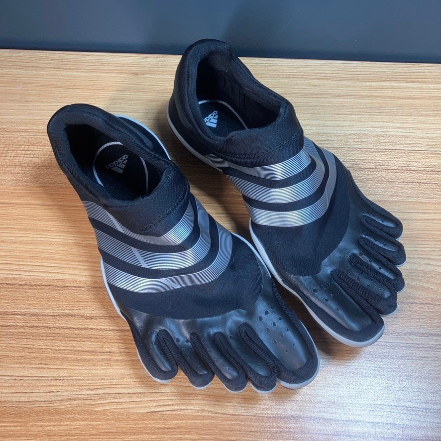Adidas Adipure Trainer Mens 10 Black V20554 Five Finger Barefoot