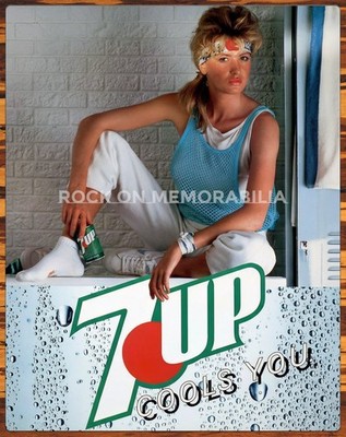 7UP    Cools You    Vintage Advertising   Premium Aluminum Metal Sign   11 x 14