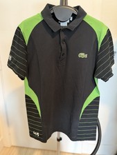 Lacoste Polo Shirt Mens 4 Black Green Colorblock Logo Sport Tennis