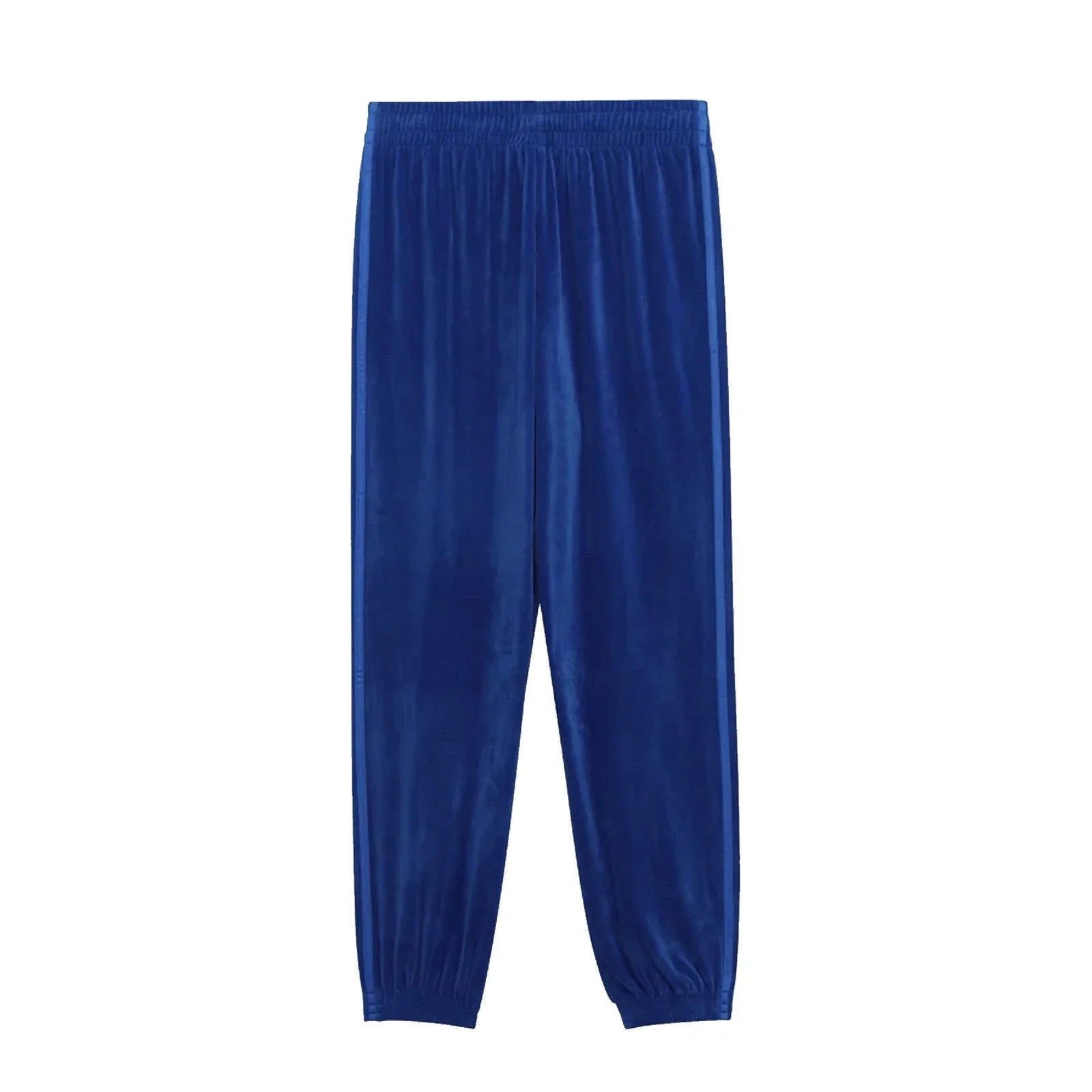 ADIDAS ORIGINALS x JEREMY SCOTT VELOUR CUFFED PANTS BLUE H55892 Men’s Sz Medium