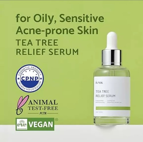 2 X FREE SHIPPING - iUNIK Tea Tree Relief Serum, 1.69 fl oz (50 ml) 2 Bottles - Picture 2 of 5