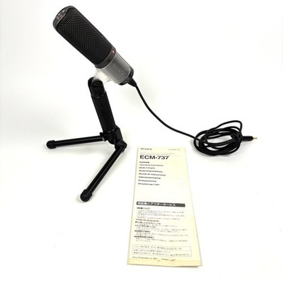 Sony ECM-737 Elektret Kondensator Mikrofon IMP2000 mit Ständer - KOSTENLOSER UK-VERSAND