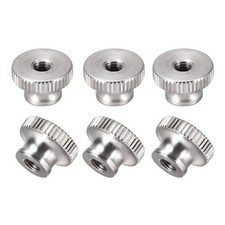 Knurled Thumb Nuts - M5 Round Knobs with 304 Stainless Steel - 6 Pcs