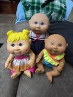 Cabbage Patch Kid ~ CPK Doll Lot of 3 ~ Bath Time & Bathtub SEE PHOTOS