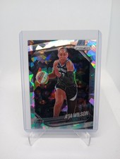 2025 Panini Prizm Wnba A'ja Wilson Cracked Ice Prizm #76 Las Vegas Aces