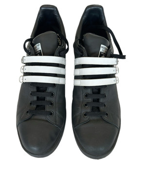 Raf Simons Adidas Black w/ Straps Leather Stan Smith Mens US 12 
