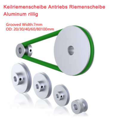 Keilriemenscheibe Antriebs Riemenscheibe Aluminum rillig Breite 7mm Ø20mm-100mm