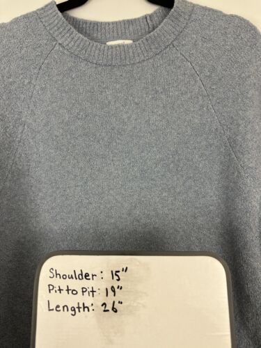 J JILL Pure Donna S Maglione Pullover Collo Crew Blu Ciniglia Morbida - Foto 3 di 5