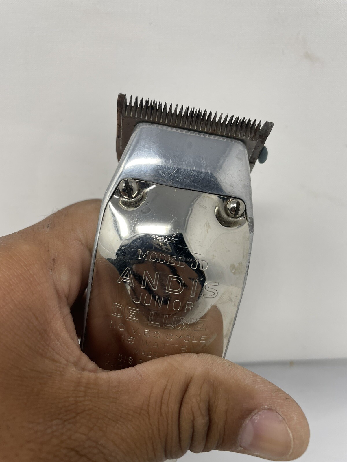 Vintage Andis Junior Deluxe Model JD Electric Hair Clippers No. 000 Model Jd
