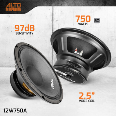 2x PRV 12 inch Woofers Pro Audio 12W750A + 2x Tweeters TW700Ti 8