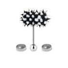 14G Lix Silicone Vibrating Tongue Rings Stud Body Piercing Jewelry for Men Women