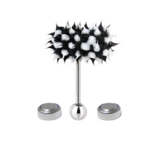 14G Lix Silicone Vibrating Tongue Rings Stud Body Piercing Jewelry for Men Women