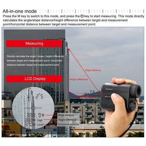 6x 600M Laser Rangefinder Golf Jagd Entfernungsmesser Geschwindigkeit - Bild 6 von 10