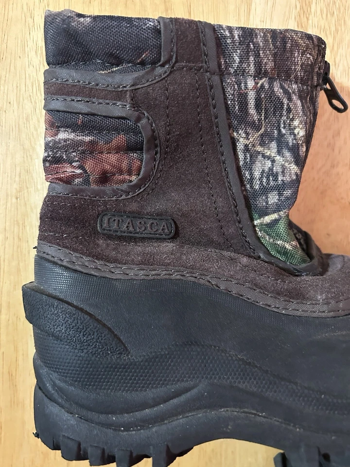 Botas de neve Itasca infantil juvenil inverno forro quente com cadarço tamanho 12 crianças - Imagem 2 de 4