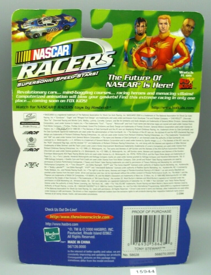 2000 NASCAR WINNER'S CIRCLE #20 TONY STEWART--FIRST WIN! 1:64 Mint On Card - Image 2 of 2