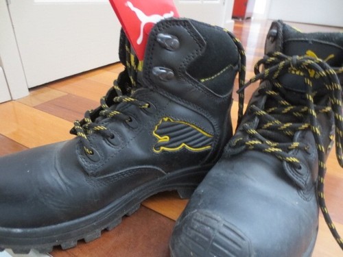 PUMA BLACK STEEL CAPPED WORK SAFETY BOOTS SIZE UK6, US7, EUR40 - GUC - Picture 7 of 9