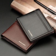 Short Men Bifold Wallet Credit Card Holder Male Purse PU Leather Business Wallet
