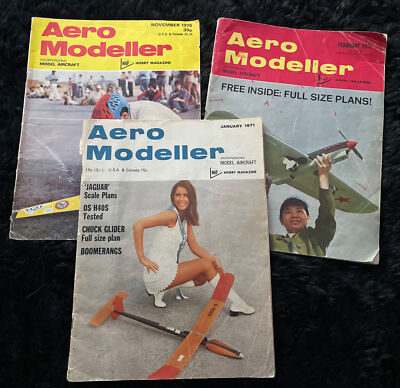 X3 Aero Modeller Magazine, Jan Feb 1971 Nov 1976 Model Aircraft, Plans, Articles