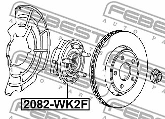 2082-WK2F FEBEST Wheel Hub for DODGE,JEEP
