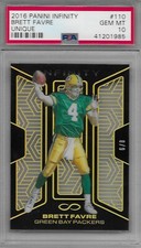 2016 Brett Favre POP 1 PSA 10 Panini Infinity Unique Serial #8/9 Packers