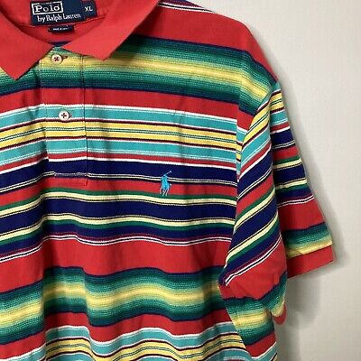 Polo Ralph Lauren Vintage 90s Y2K Multi Colored Striped Polo Polo Ralph Lauren Vintage 90s Y2K Multi Colored Striped Polo