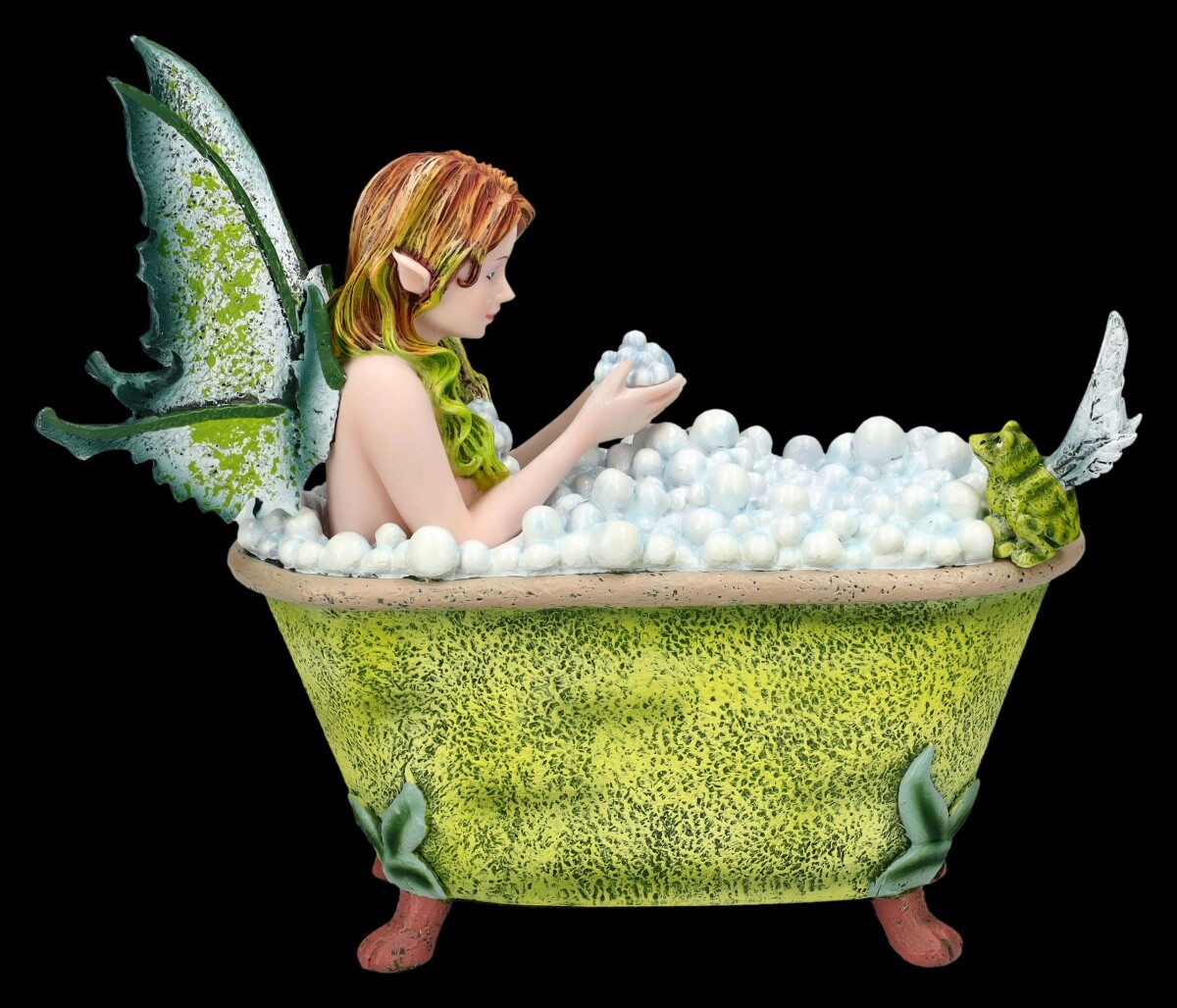 Elves Figurine - Fairies Love Bubble Baths By Amy Brown - Fantasy Maritime Decor