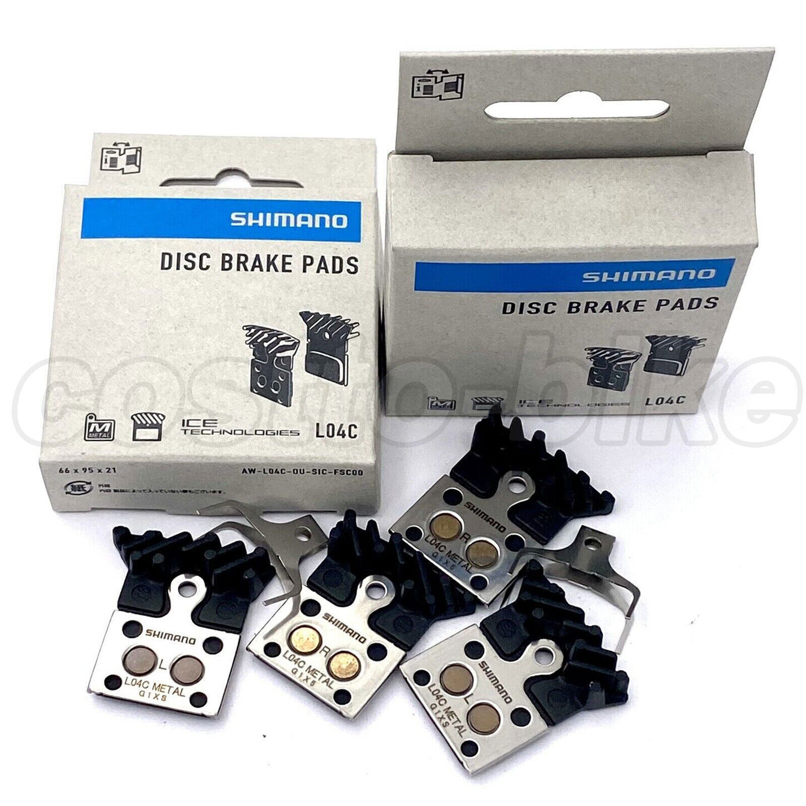 Shimano L04C/L05A Metal Disc Brake Caliper Pads ICETECH Cooling Fins