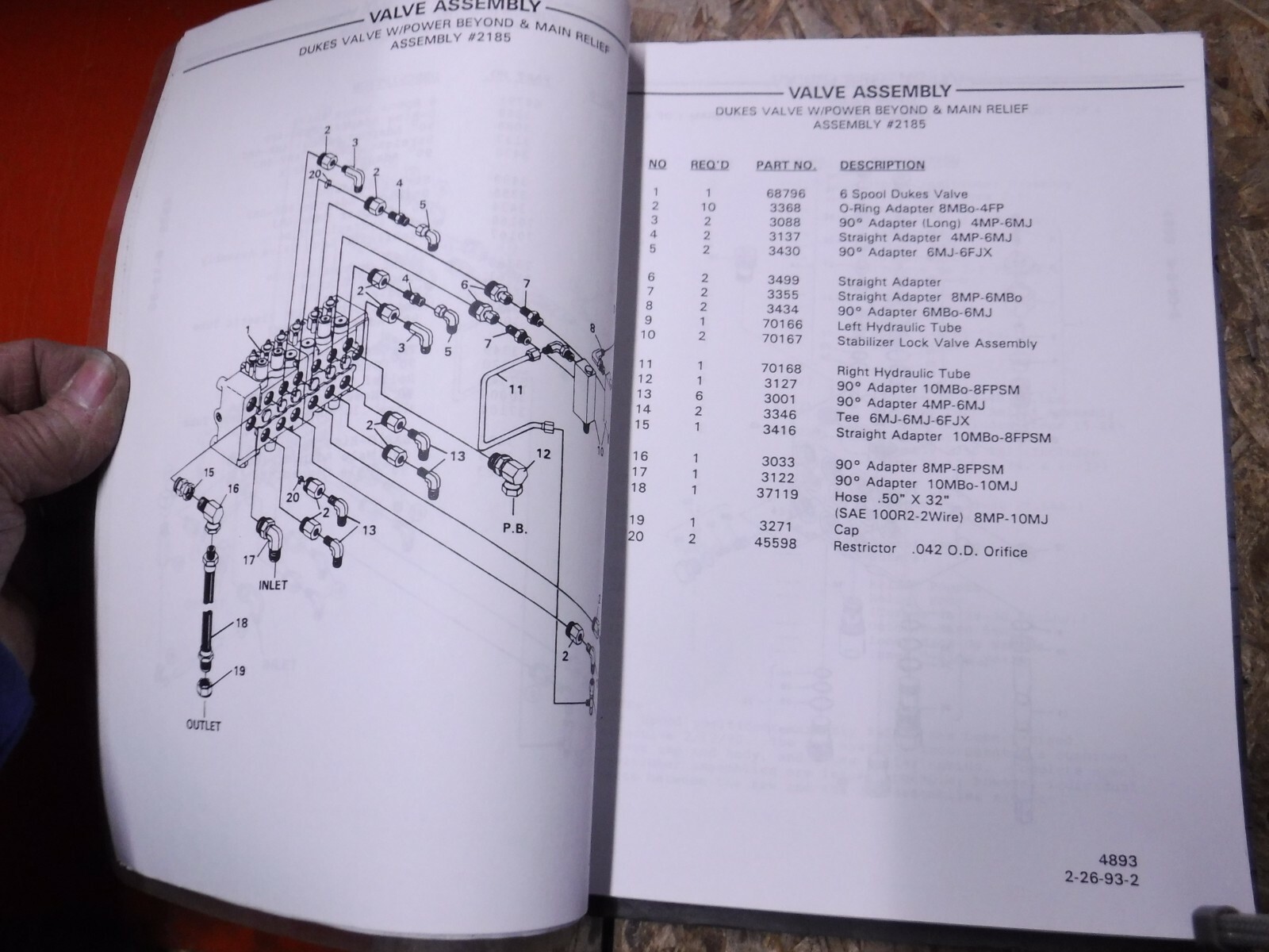 1986 BRADCO LD SERIES BACKHOES ORIGINAL FACTORY PARTS CATALOG MANUAL eBay