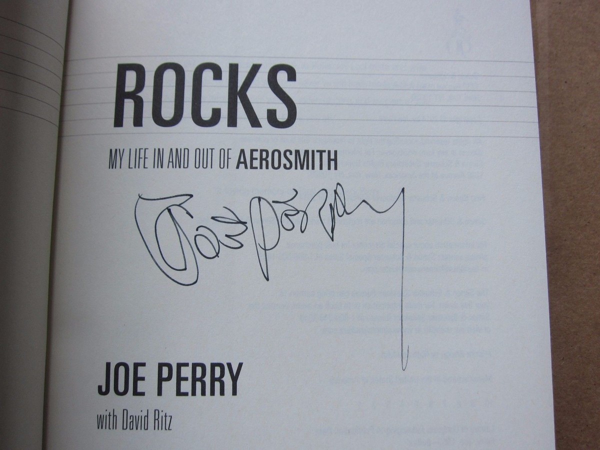 Joe Perry signed book Rocks My Life in and out of Aerosmith 1st Pr