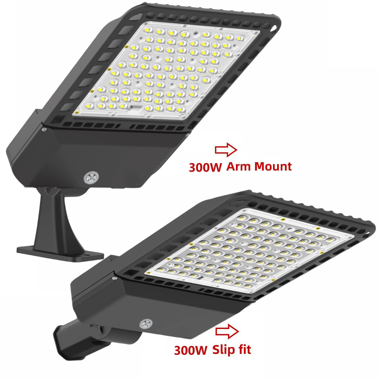 300W 200W LED Parking Lot Light Dust to Dawn with Photocell, LED Shoebox Lights